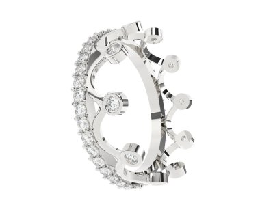 Nişan yüzüğü beyaz arkaplanda izole edildi