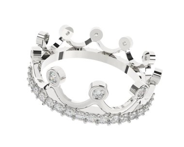 Nişan yüzüğü beyaz arkaplanda izole edildi