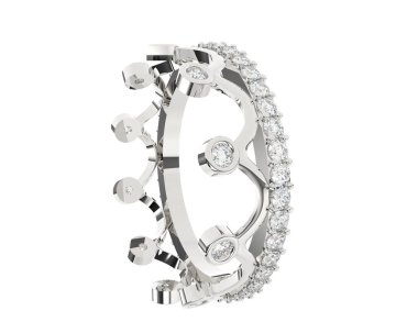 Nişan yüzüğü beyaz arkaplanda izole edildi