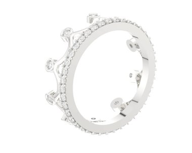 Nişan yüzüğü beyaz arkaplanda izole edildi