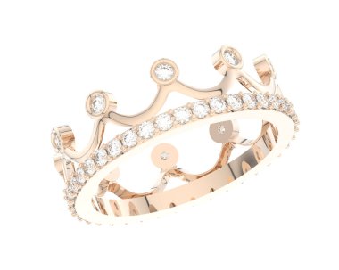 Nişan yüzüğü beyaz arkaplanda izole edildi