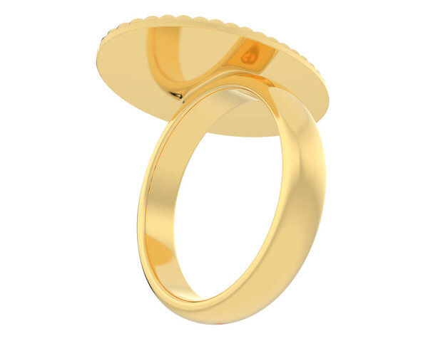 роскошные женщины кольцо изолированы на белом фоне, 3D рендеринг - иллюстрация