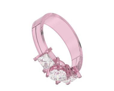 Nişan yüzüğü beyaz arkaplanda izole edildi