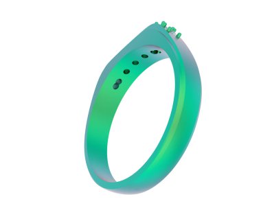 Nişan yüzüğü beyaz arkaplanda izole edildi