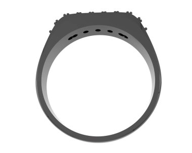 Nişan yüzüğü beyaz arkaplanda izole edildi