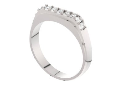 Nişan yüzüğü beyaz arkaplanda izole edildi