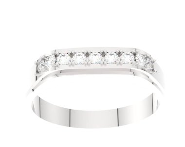 Nişan yüzüğü beyaz arkaplanda izole edildi