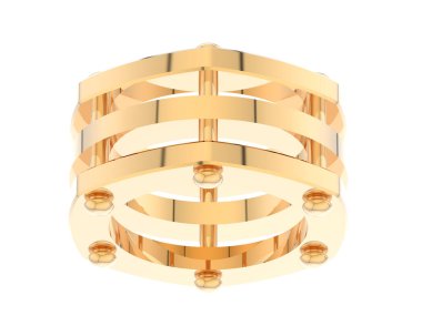 Lüks kadın yüzüğü beyaz arka planda izole edilmiş, 3D görüntüleme - illüstrasyon