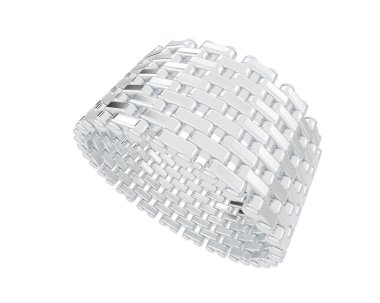 Lüks kadın yüzüğü beyaz arka planda izole edilmiş, 3D görüntüleme - illüstrasyon