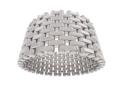 Lüks kadın yüzüğü beyaz arka planda izole edilmiş, 3D görüntüleme - illüstrasyon