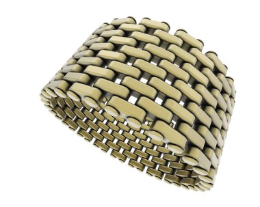 Lüks kadın yüzüğü beyaz arka planda izole edilmiş, 3D görüntüleme - illüstrasyon