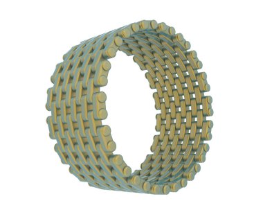 Lüks kadın yüzüğü beyaz arka planda izole edilmiş, 3D görüntüleme - illüstrasyon