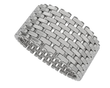 Lüks kadın yüzüğü beyaz arka planda izole edilmiş, 3D görüntüleme - illüstrasyon