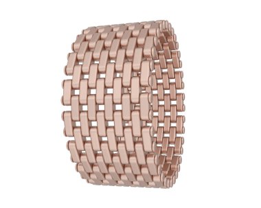 Lüks kadın yüzüğü beyaz arka planda izole edilmiş, 3D görüntüleme - illüstrasyon