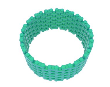 Lüks kadın yüzüğü beyaz arka planda izole edilmiş, 3D görüntüleme - illüstrasyon