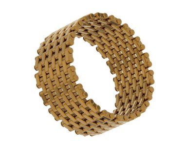 Lüks kadın yüzüğü beyaz arka planda izole edilmiş, 3D görüntüleme - illüstrasyon