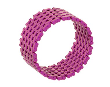 Lüks kadın yüzüğü beyaz arka planda izole edilmiş, 3D görüntüleme - illüstrasyon