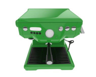 Arka planda izole kahve makinesi var. 3d görüntüleme - illüstrasyon