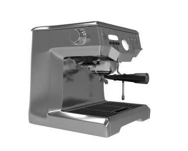 Arka planda izole kahve makinesi var. 3d görüntüleme - illüstrasyon