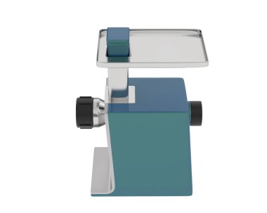 Kıyma makinesi beyaz arka planda izole edilmiş. 3d görüntüleme - illüstrasyon