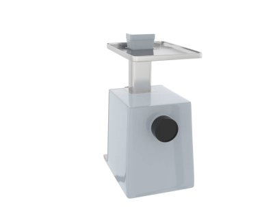 Kıyma makinesi beyaz arka planda izole edilmiş. 3d görüntüleme - illüstrasyon