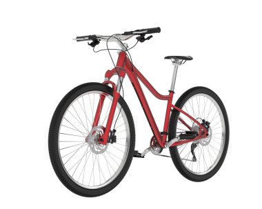 Dağ bisikleti beyaz arka planda izole edilmiş. 3d görüntüleme - illüstrasyon