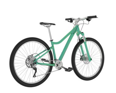 Dağ bisikleti beyaz arka planda izole edilmiş. 3d görüntüleme - illüstrasyon