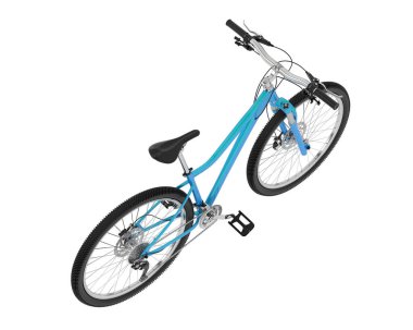 Dağ bisikleti beyaz arka planda izole edilmiş. 3d görüntüleme - illüstrasyon