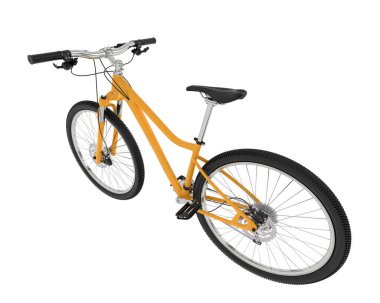 Dağ bisikleti beyaz arka planda izole edilmiş. 3d görüntüleme - illüstrasyon