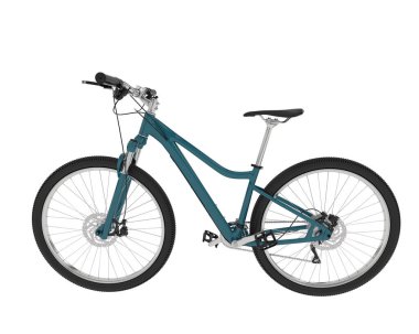 Dağ bisikleti beyaz arka planda izole edilmiş. 3d görüntüleme - illüstrasyon