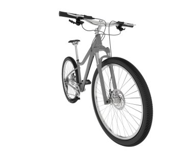 Dağ bisikleti beyaz arka planda izole edilmiş. 3d görüntüleme - illüstrasyon