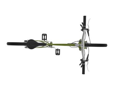 Dağ bisikleti beyaz arka planda izole edilmiş. 3d görüntüleme - illüstrasyon