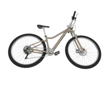 Dağ bisikleti beyaz arka planda izole edilmiş. 3d görüntüleme - illüstrasyon