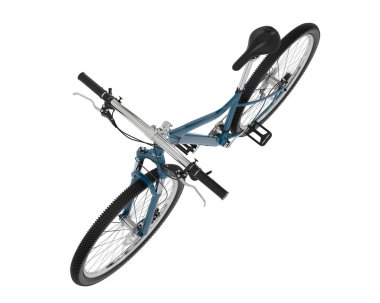 Dağ bisikleti beyaz arka planda izole edilmiş. 3d görüntüleme - illüstrasyon