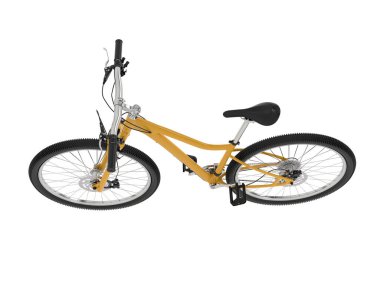 Dağ bisikleti beyaz arka planda izole edilmiş. 3d görüntüleme - illüstrasyon