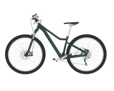 Dağ bisikleti beyaz arka planda izole edilmiş. 3d görüntüleme - illüstrasyon