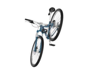 Dağ bisikleti beyaz arka planda izole edilmiş. 3d görüntüleme - illüstrasyon