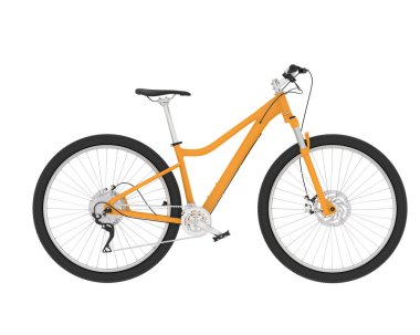 Dağ bisikleti beyaz arka planda izole edilmiş. 3d görüntüleme - illüstrasyon