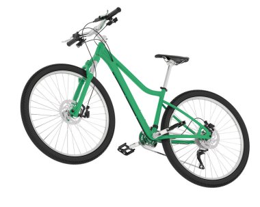 Dağ bisikleti beyaz arka planda izole edilmiş. 3d görüntüleme - illüstrasyon