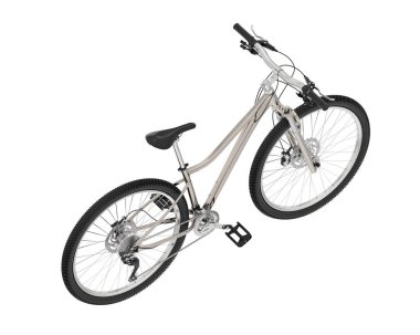 Dağ bisikleti beyaz arka planda izole edilmiş. 3d görüntüleme - illüstrasyon