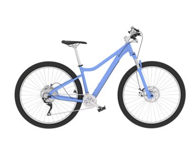 Dağ bisikleti beyaz arka planda izole edilmiş. 3d görüntüleme - illüstrasyon