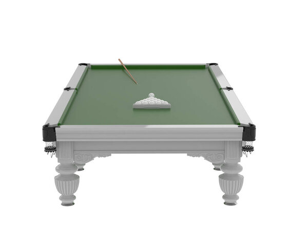 Pool table isolated on background. 3d rendering - illustration