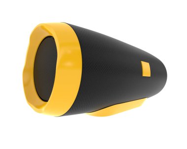 Beyaz arka plan üzerinde taşınabilir hoparlör