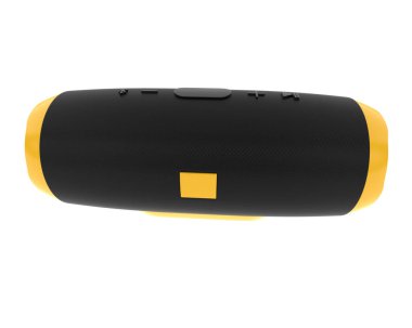 Beyaz arka plan üzerinde taşınabilir hoparlör