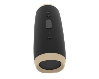 Beyaz arka plan üzerinde taşınabilir hoparlör