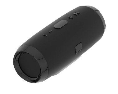 Beyaz arka plan üzerinde taşınabilir hoparlör