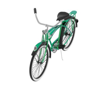 Retro motor beyaz arka planda izole edildi. 3d görüntüleme - illüstrasyon