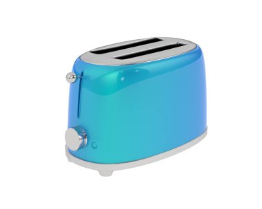 Arka planda izole edilmiş tost makinesi. 3d görüntüleme - illüstrasyon