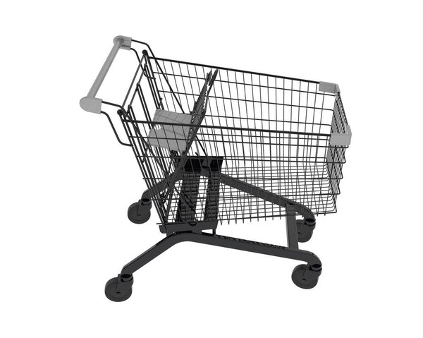Trolley isolated on white background. 3d rendering - illustration