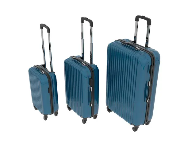 stock image Travel suitcases isolated on background. 3d rendering - illustration